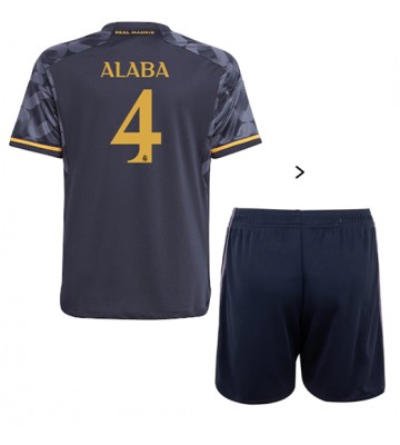 Real Madrid David Alaba #4 Udebanesæt Børn 2023-24 Kort ærmer (+ korte bukser)